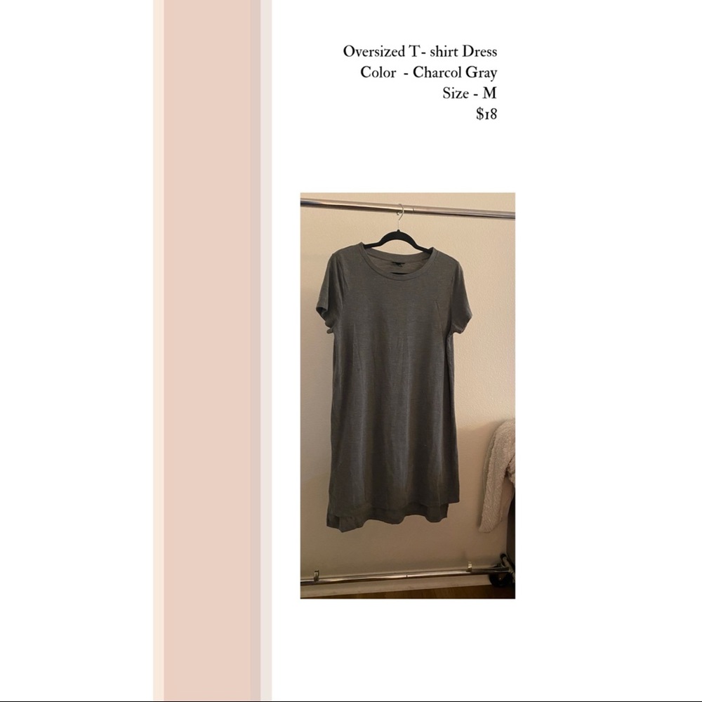 Oversized tee shirt dress